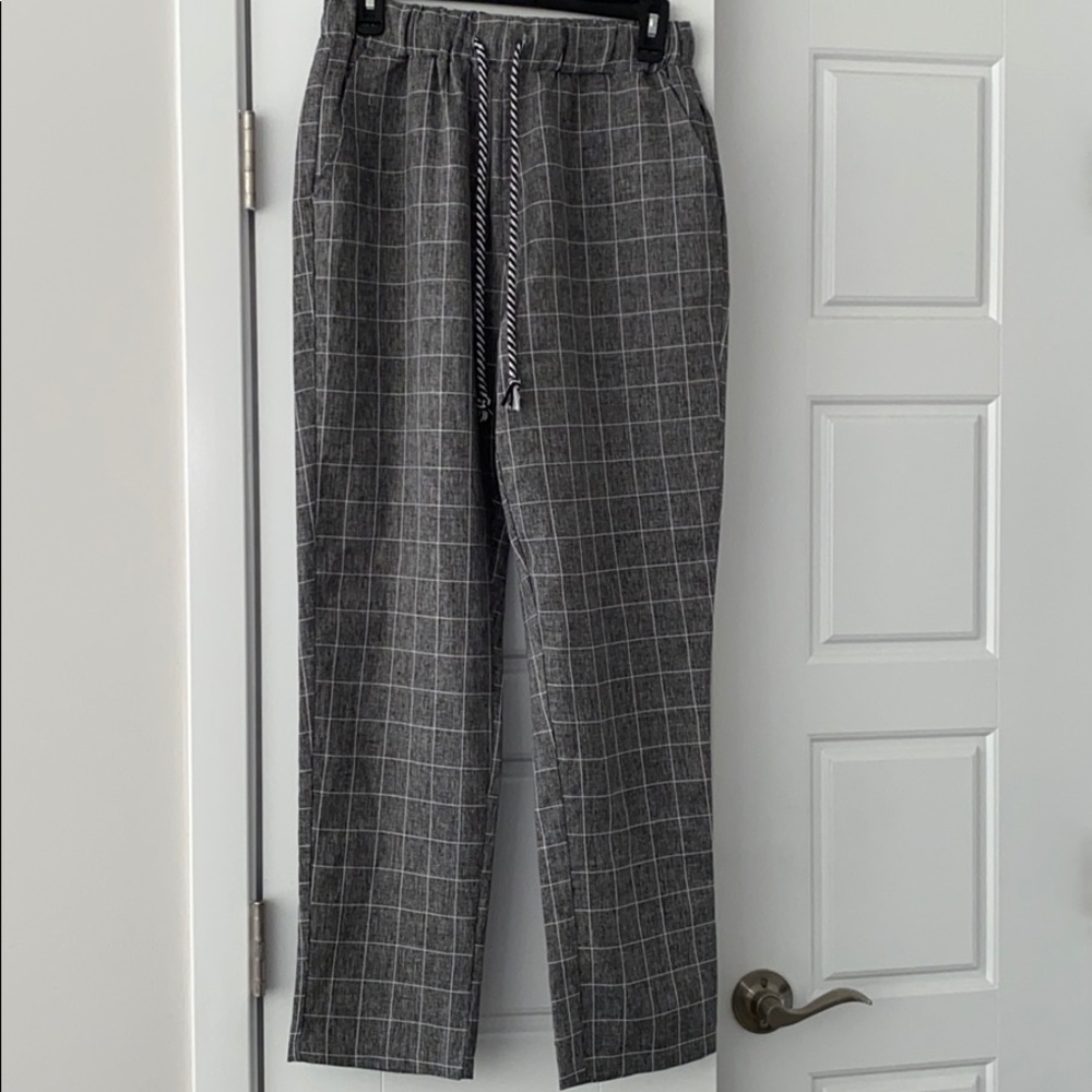 Grey Patterned Pants